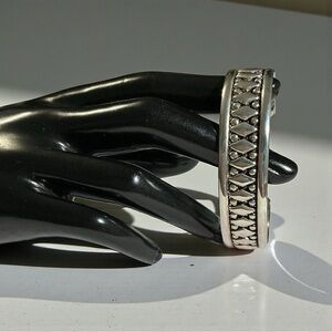 Triangles Silver Bangle Bracelet